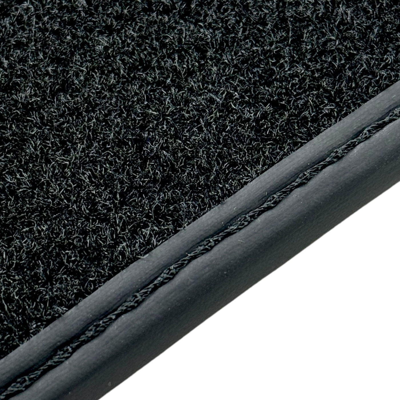 Black Leather Floor Mats for Rolls Royce Dawn (2016-2023) ER56 Design - AutoWin