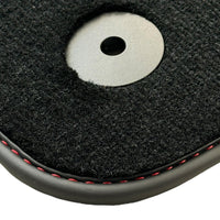 Black Floor Mats for Porsche Panamera GTS (2009-2016) with Leather - AutoWin