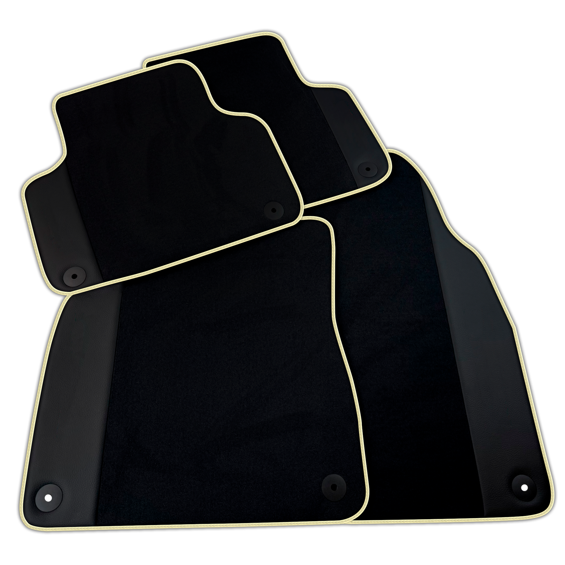 Black Floor Mats for Lamborghini Urus with Leather | Various Trim Colors Option