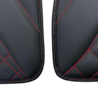 Black Leather Floor Mats for Mercedes-Benz G Class W463 (2008-2018) ER56 Design - AutoWin