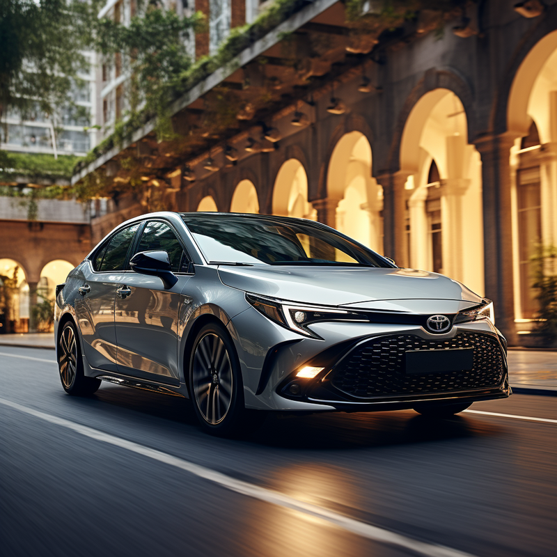 Autowins maßgeschneiderte Fußmatten für Toyota Corolla Limousine (2019–2023).