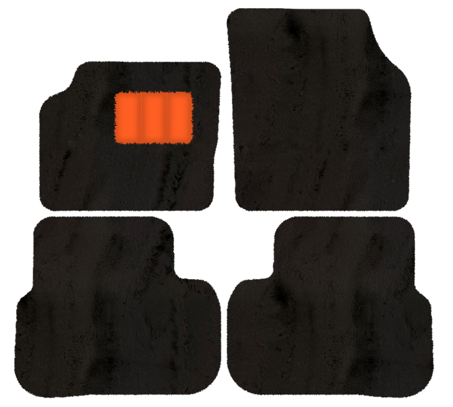 Tappetini in pelle di pecora per Land Rover Discovery Sport (2015-2019) - Lunghezza della pelle di pecora, Varie opzioni di colore