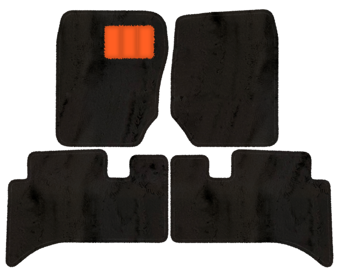 Customizable Leather Floor Mats with Line Pattern for Range Rover (1994-2002) - AutoWin