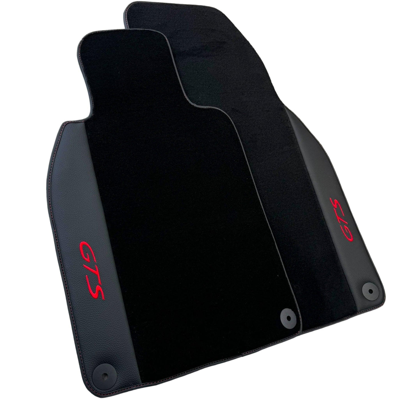 Black Floor Mats for Porsche 911 - 992 GTS (2019-2024) with Leather - AutoWin