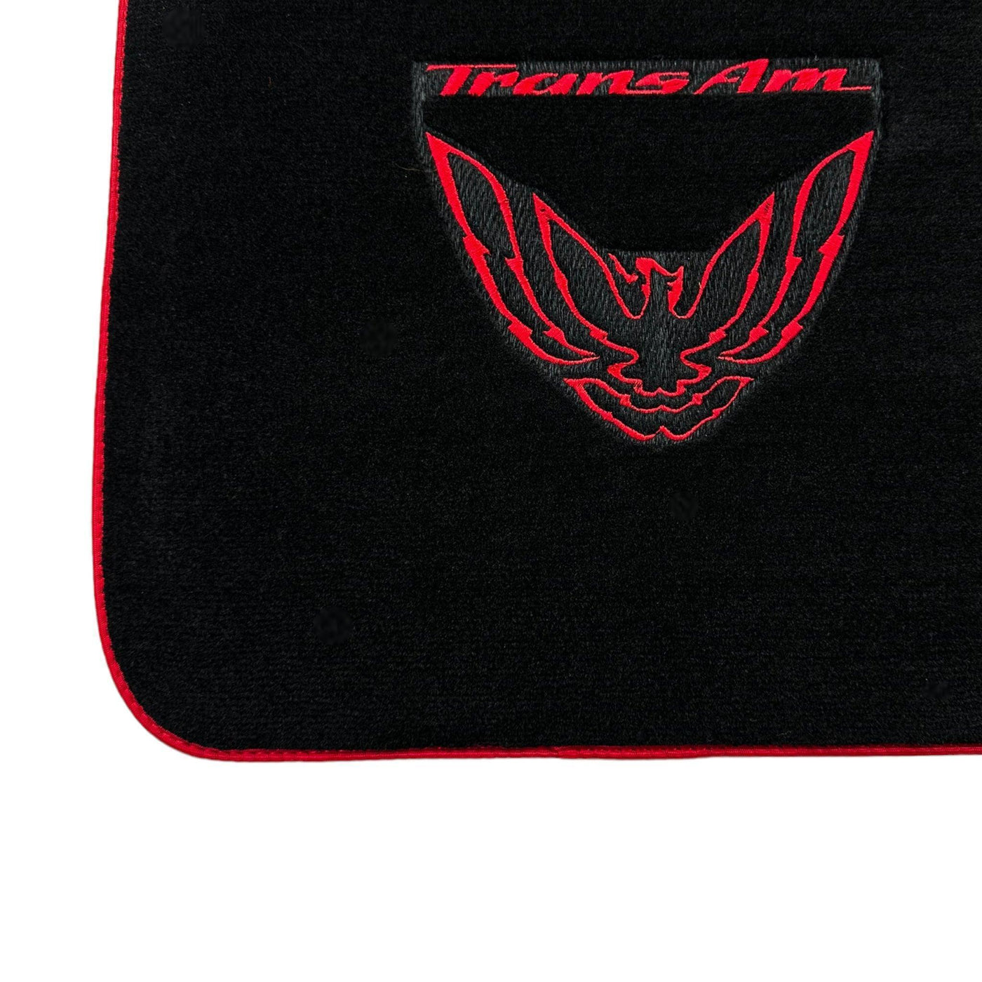 Black Floor Mats Red Trim for Pontiac FireBird (1970-1981) Trans Am - AutoWin