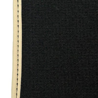Black Floor Mats for Ferrari Purosangue with Leather and Beige Trim | Italian Edition - AutoWin