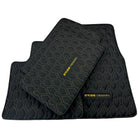 Black Leather Floor Mats for Rolls-Royce Cullinan RR31 (2018-2023) ER56 Design - AutoWin