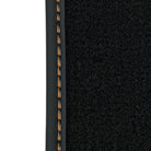 Black Floor Mats for McLaren 720S (2017-2021) with Orange Leather - AutoWin