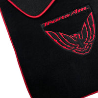 Black Floor Mats Red Trim for Pontiac FireBird (1970-1981) Trans Am - AutoWin