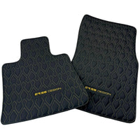 Black Leather Floor Mats for Rolls-Royce Wraith (2013–2023) ER56 Design - AutoWin