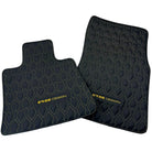 Black Leather Floor Mats for Rolls-Royce Phantom Drophead Coupe (2007-2016) ER56 Design - AutoWin