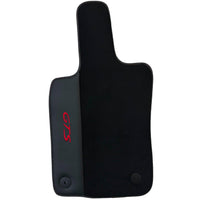 Black Floor Mats for Porsche Panamera GTS (2009-2016) with Leather - AutoWin