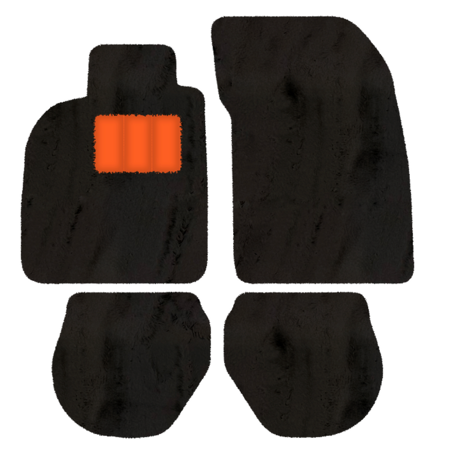Tappetini in pelle di pecora per Porsche 911-993 (1993-1998) - Lunghezza della pelle di pecora, Varie opzioni di colore