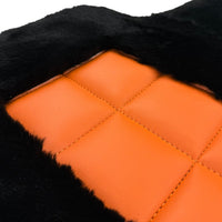 Black Sheepskin Floor Mats for Rolls-Royce Cullinan | Orange Trim - AutoWin