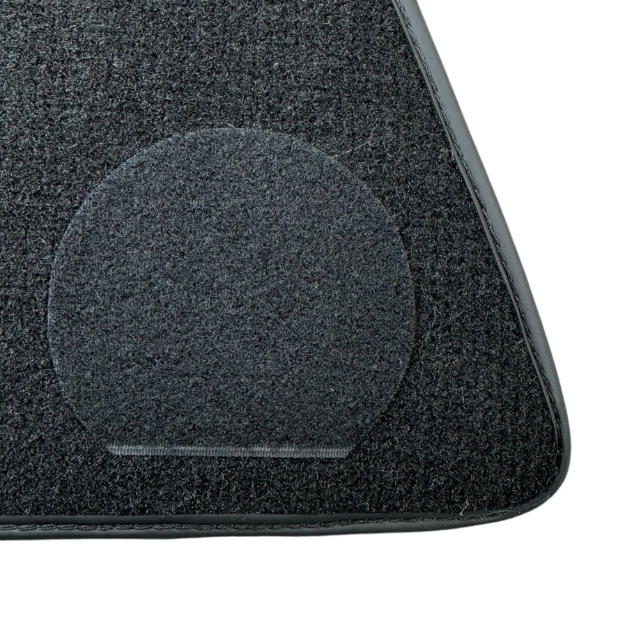 Black Floor Mats for Ferrari 296 GTS (2022-2024) with Red Alcantara Leather - AutoWin