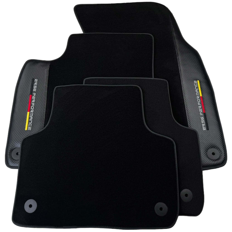 Black Floor Mats for Audi A4 - B9 Sedan (2018-2019) | ER56 Performance - AutoWin