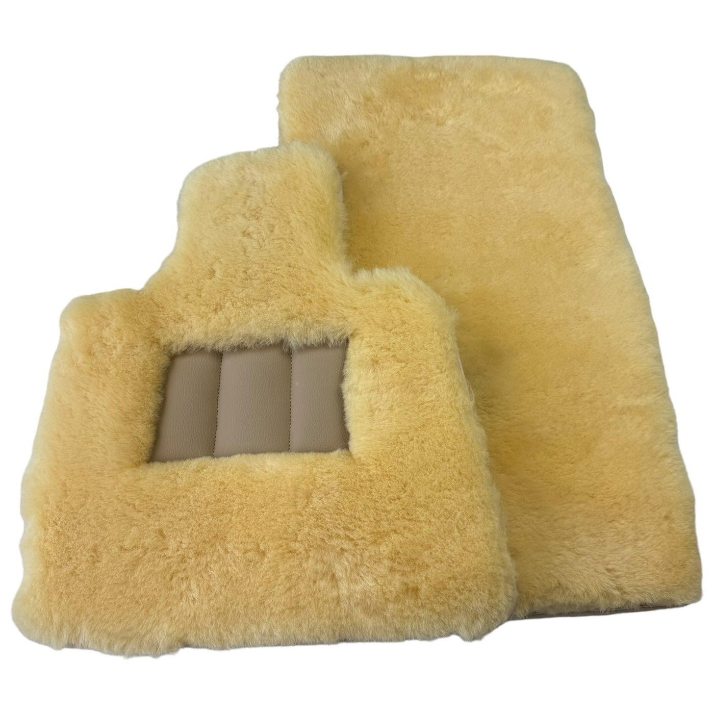 Natural Color Medical Sheepskin Floor Mats for Rolls Royce Phantom VIII (2017-2024) | Relugan - AutoWin