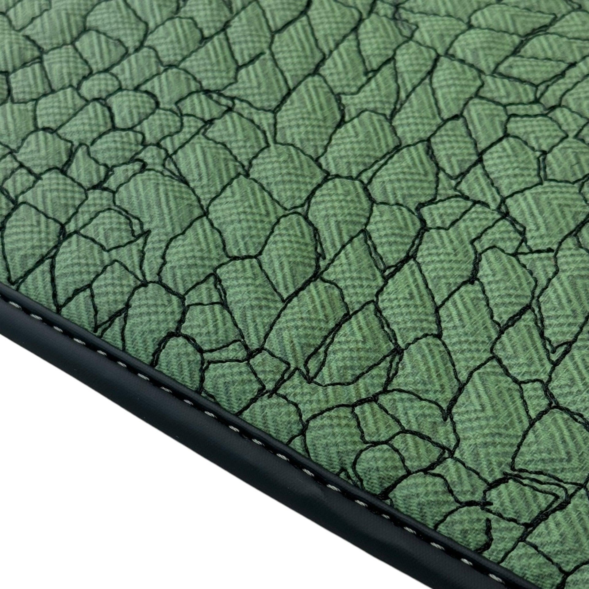 Green Leather Floor Mats for Rolls-Royce Phantom VIII (2017-2024) - AutoWin