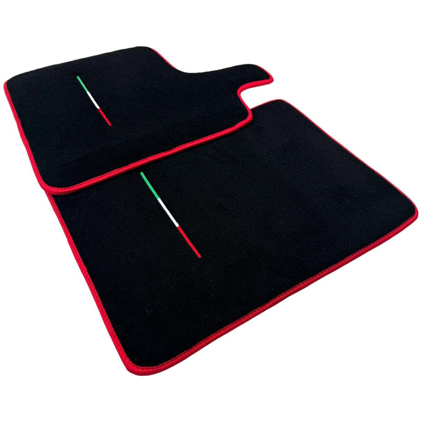 Black Floor Mats for Ferrari Purosangue Long with Red Trim | Italian Edition - AutoWin