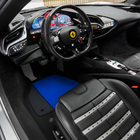 Alfombrillas azules para Ferrari SF90 Stradale (2019-2024) de cuero