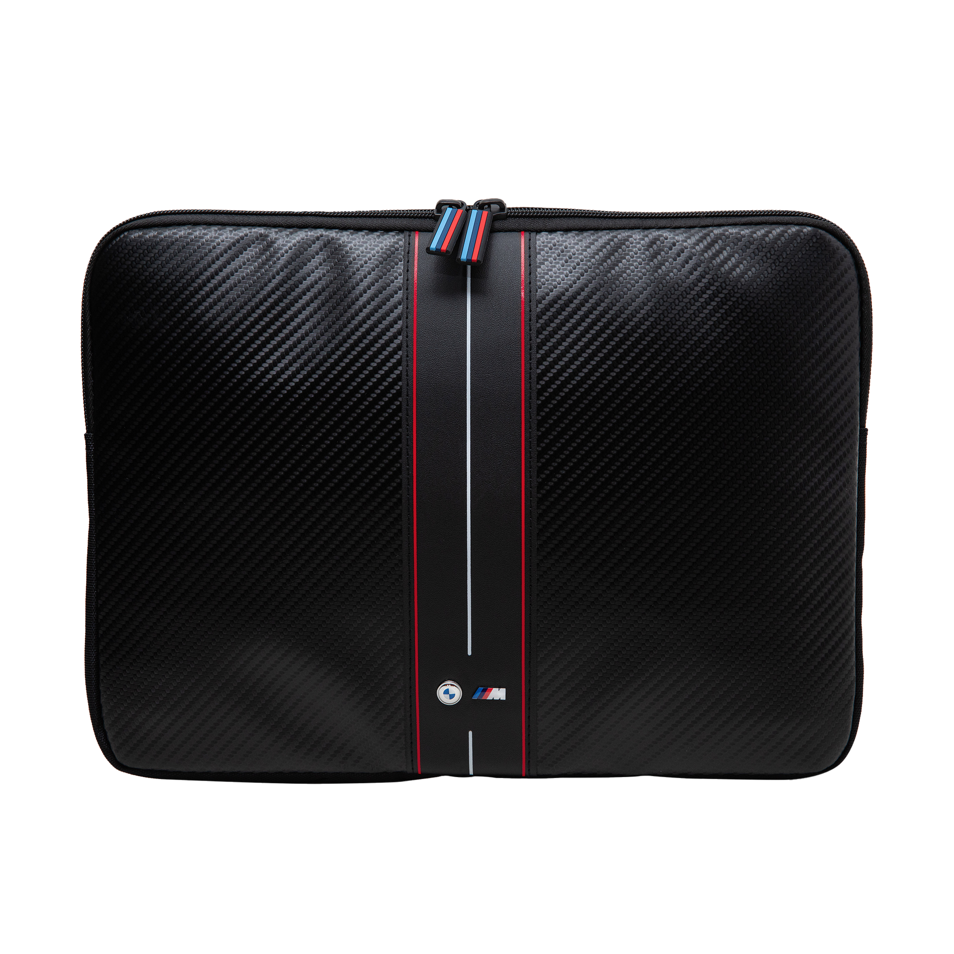 BMW Carbon & Red Stripe Laptop Sleeve 14" – Black | M Collection, Eco-Leather & Nylon