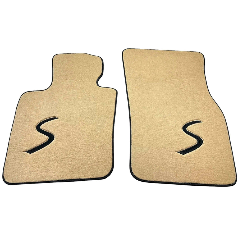Beige Floor Mats for Mini Cabrio R56 Convertible (2009-2016) - AutoWin