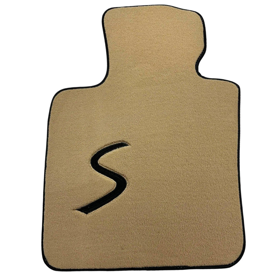 Beige Floor Mats for Mini Cabrio R56 Convertible (2009-2016) - AutoWin