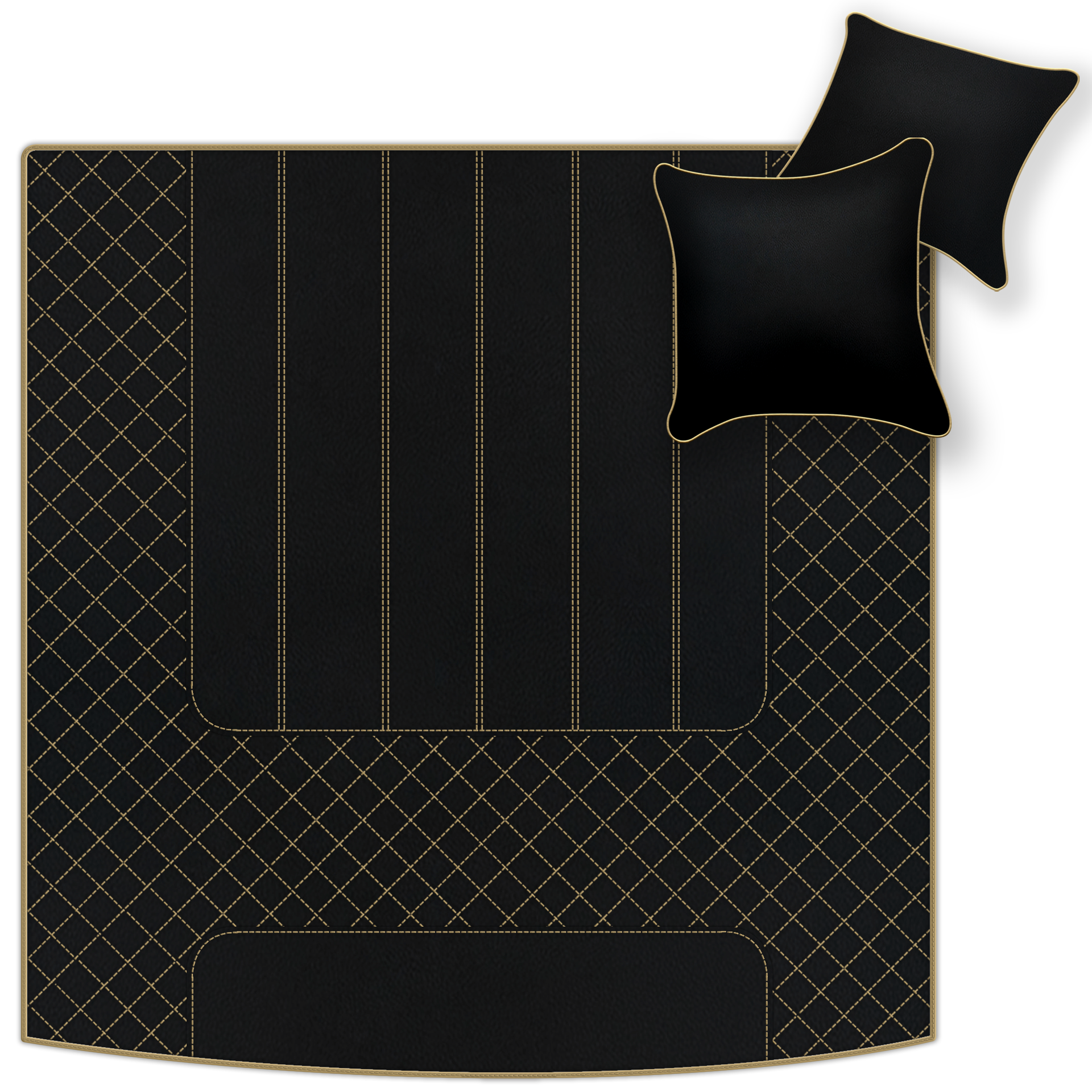 Tapis de voiture en cuir personnalisables avec motif linéaire pour Bentley Mulsanne (2010-2020) - AutoWin