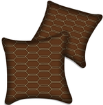 Customizable Brown Leather Pillows Set of 2 for All Vehicles