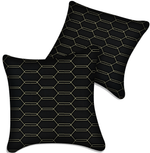 Customizable Black Leather Pillows Set of 2 for All Vehicles