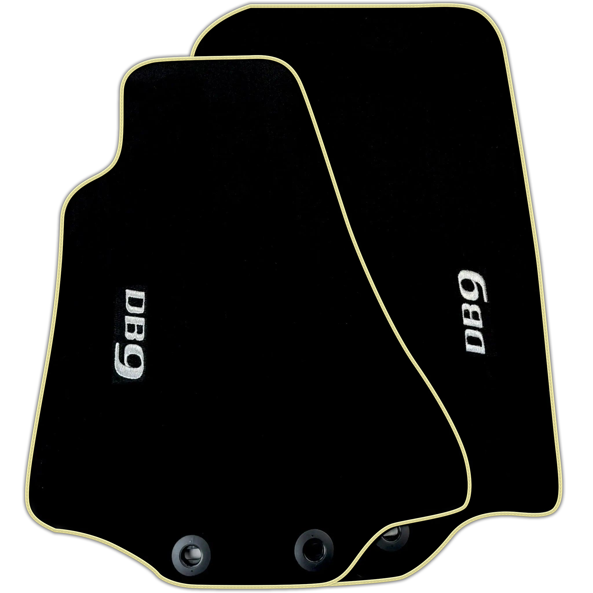 Black Floor Mats for Aston Martin DB9 (2004-2016) Various Trim Colors