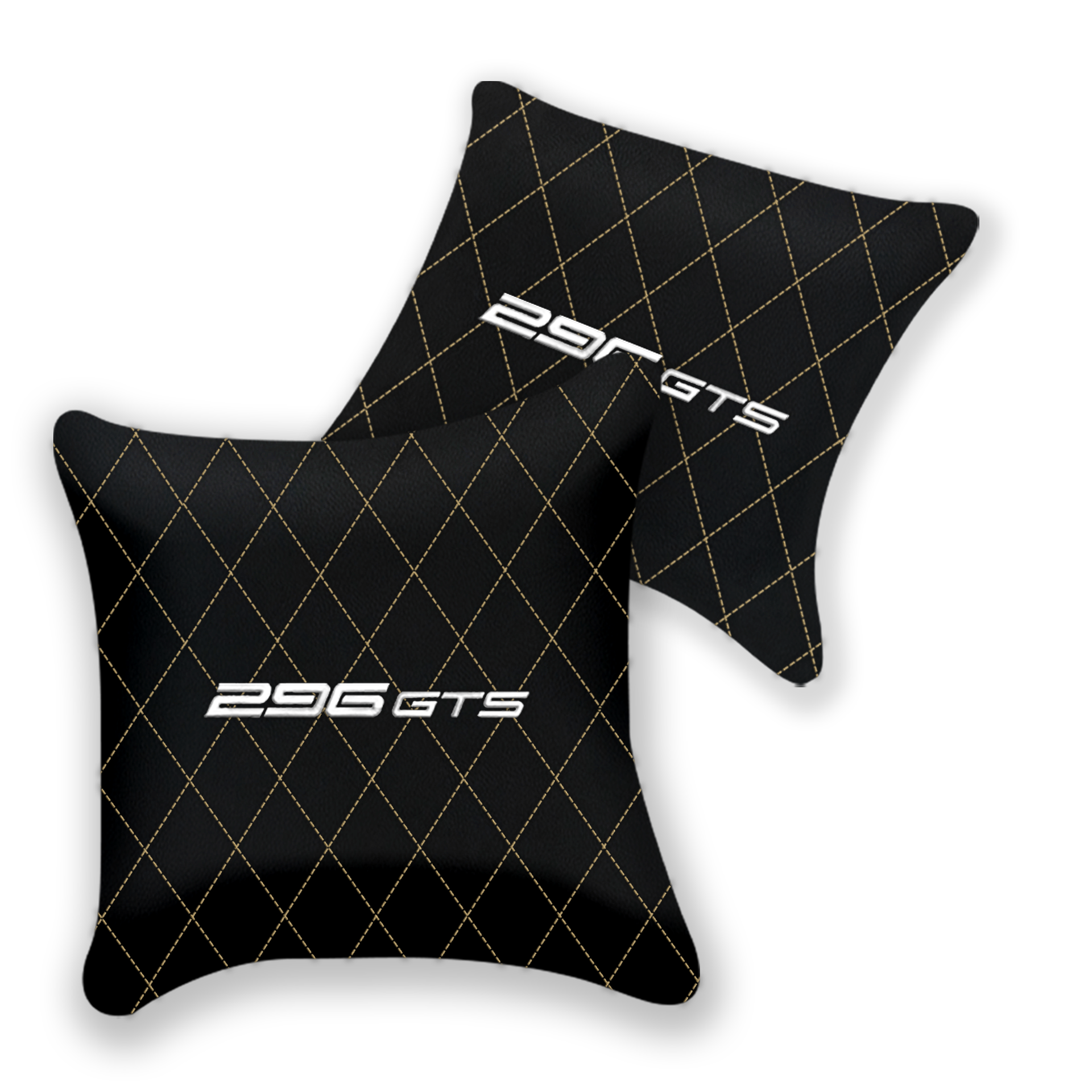 Custom Black Leather Pillows for Ferrari GTC4 Lusso - Set of 2