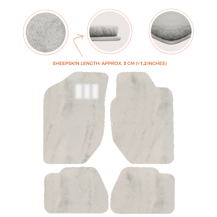 Luxury Sheepskin Floor Mats for Land Rover Discovery Sport (2015-2019)