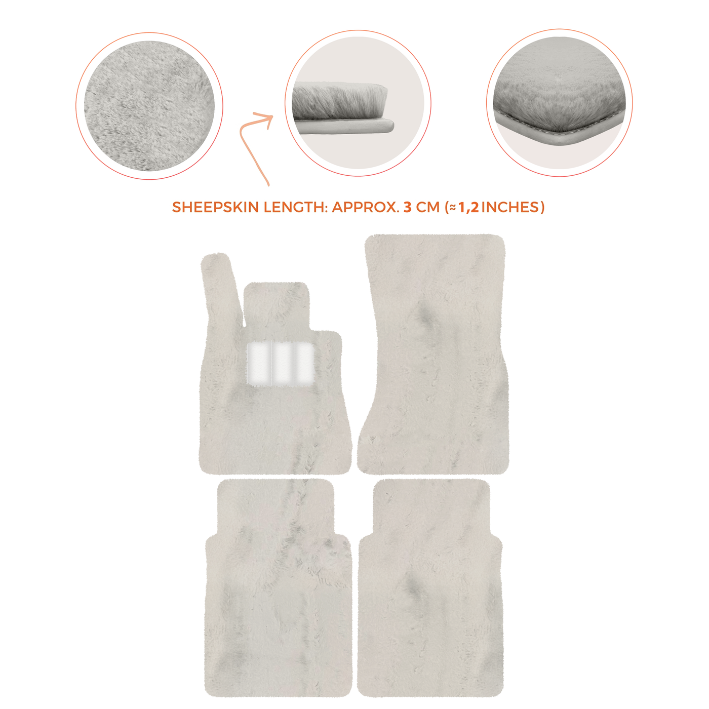 Luxury Sheepskin Floor Mats for Mercedes-Benz G-Class W463 (2018-2023)