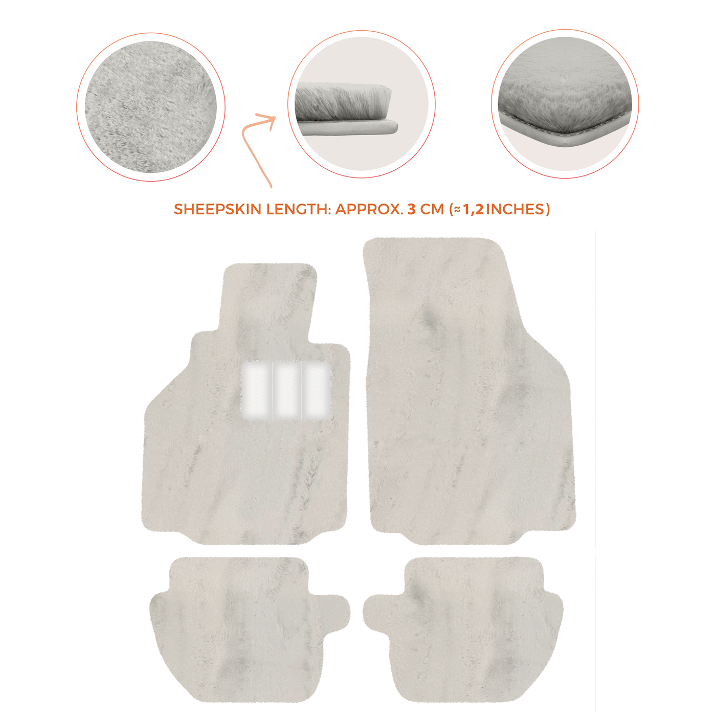 Premium Luxury Sheepskin Floor Mats for Ferrari Roma (2021-2024)