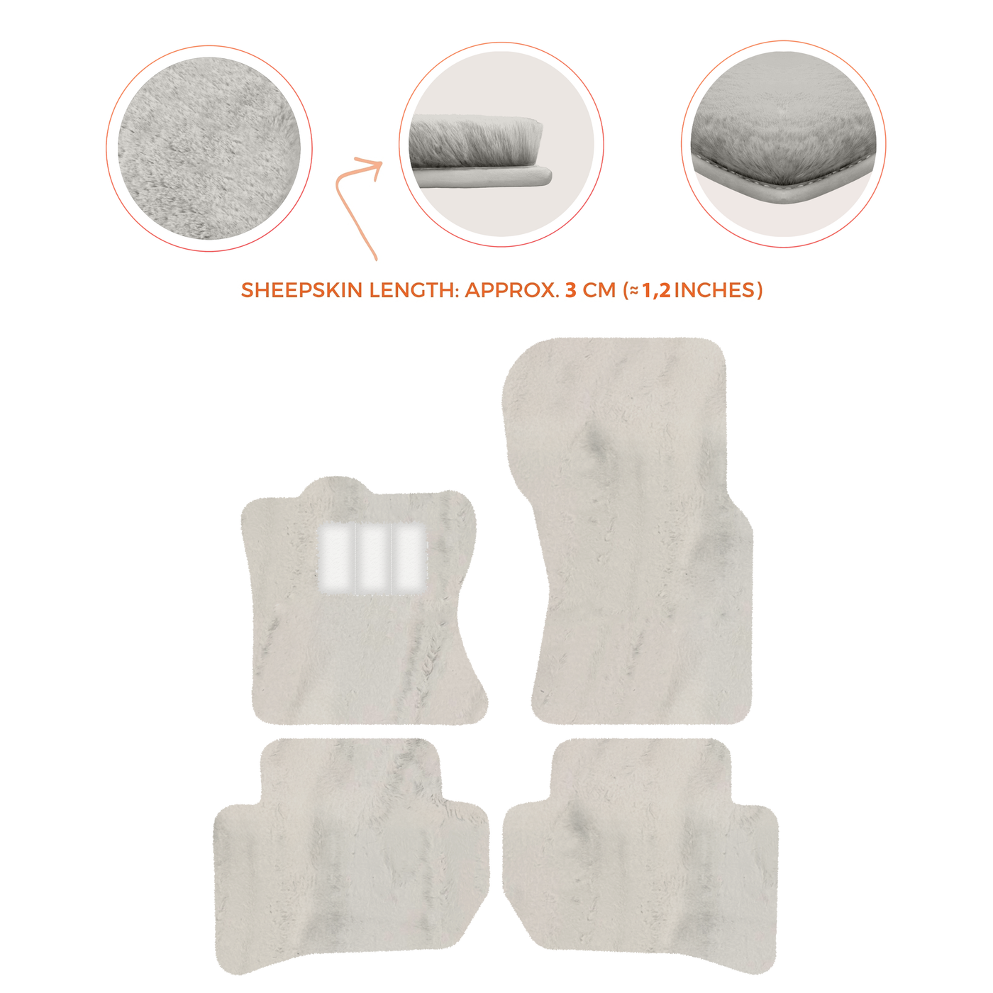 Premium Sheepskin Floor Mats for 2010-2013 Range Rover Sport