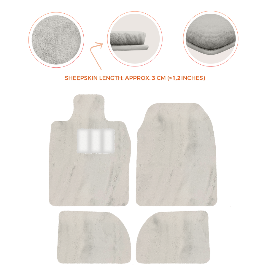 Premium Sheepskin Floor Mats for Porsche 924 (1976-1988)
