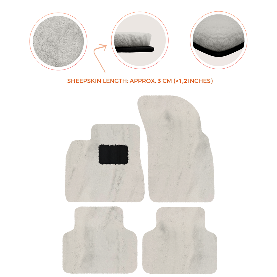 Premium Luxury Sheepskin Floor Mats for Bentley Bentayga 2015-2023