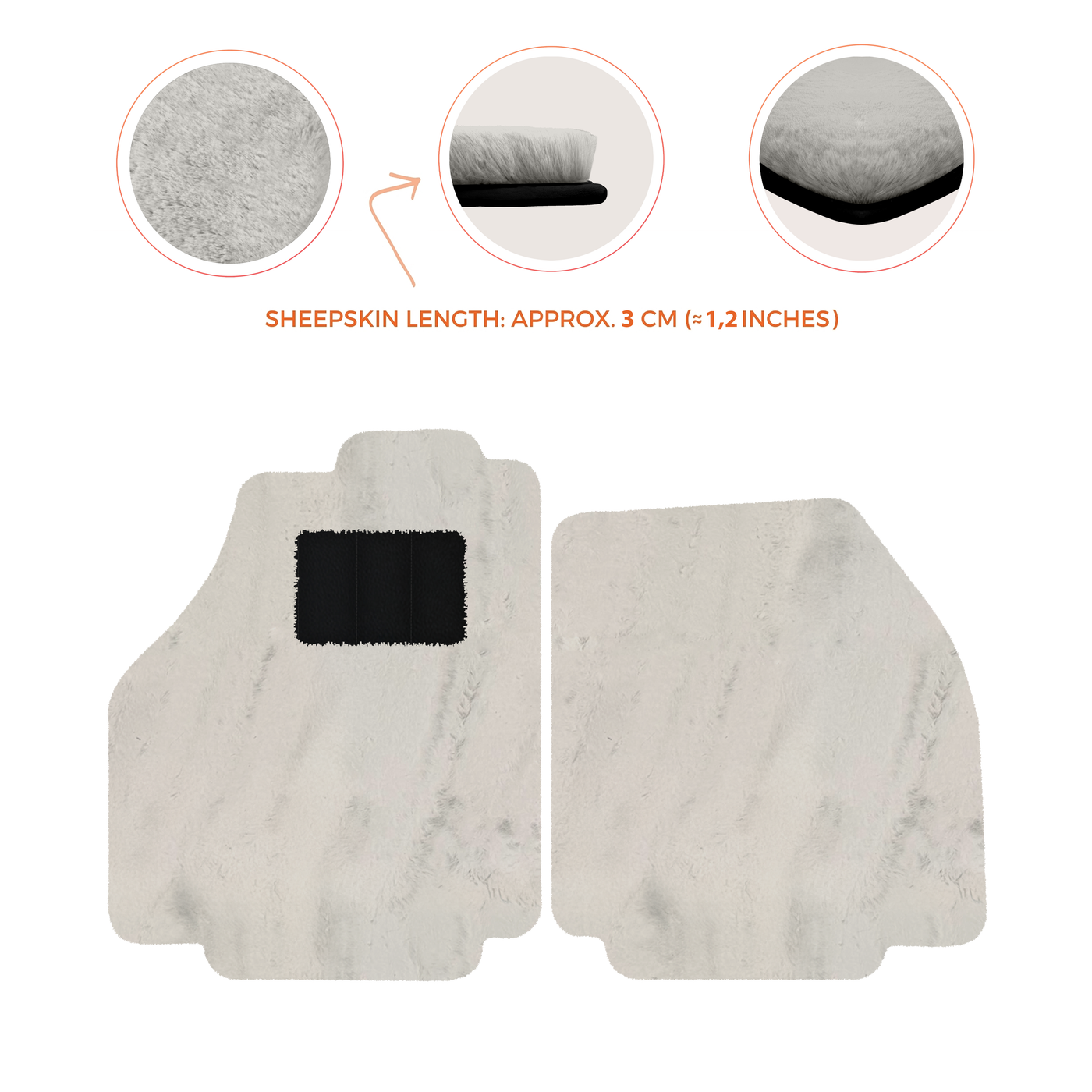 Premium Sheepskin Floor Mats for Ferrari 488 Spider (2016-2022)