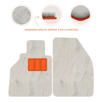 Tappetini in pelle di pecora per Porsche 986 Boxster (1996-2004) - Lunghezza della pelle di pecora, Varie opzioni di colore