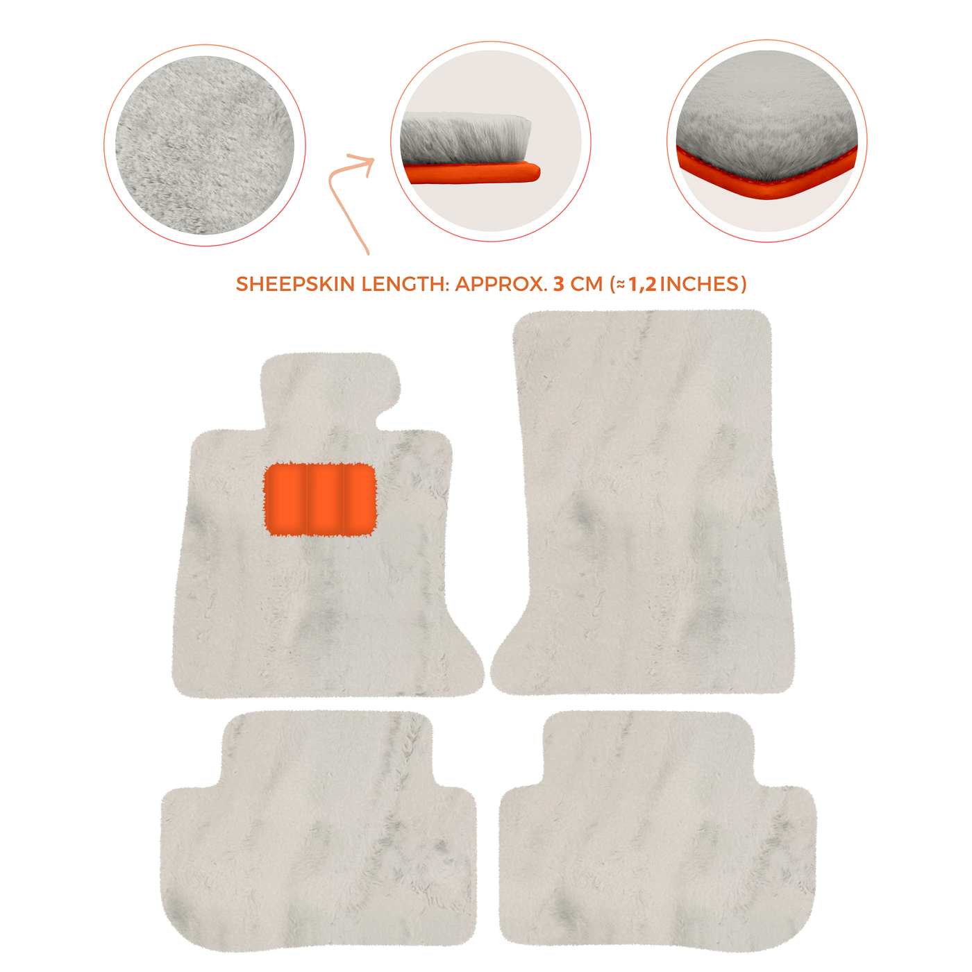 Premium Sheepskin Floor Mats for Rolls-Royce RR2 Dawn (2015-2023)