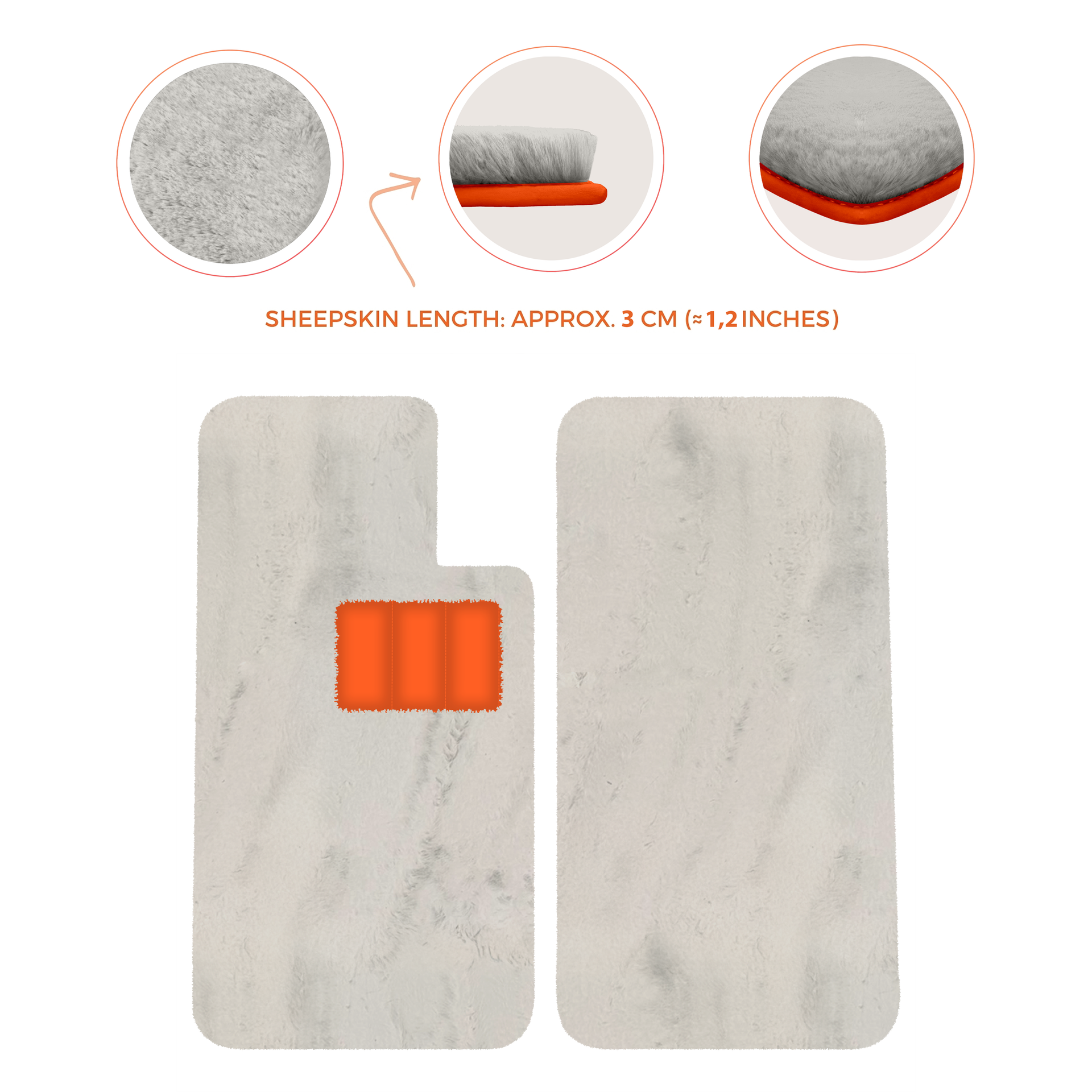 Premium Sheepskin Floor Mats for Aston Martin V8 Virage (1989-1995) Coupe