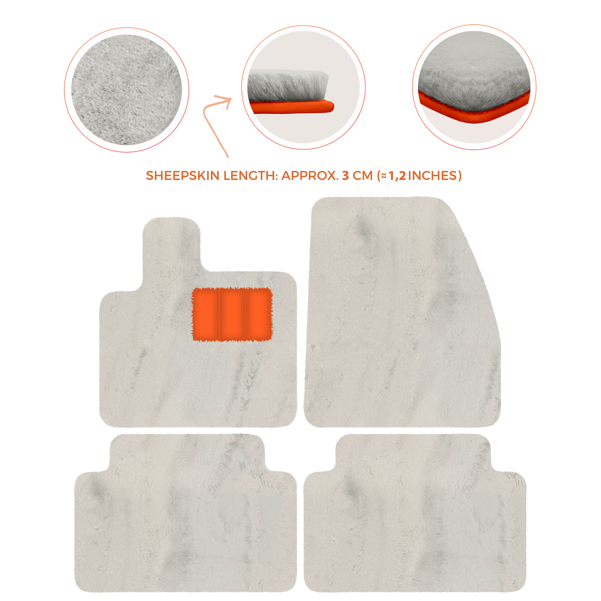 Premium Sheepskin Floor Mats for Range Rover Evoque (2016-2024)