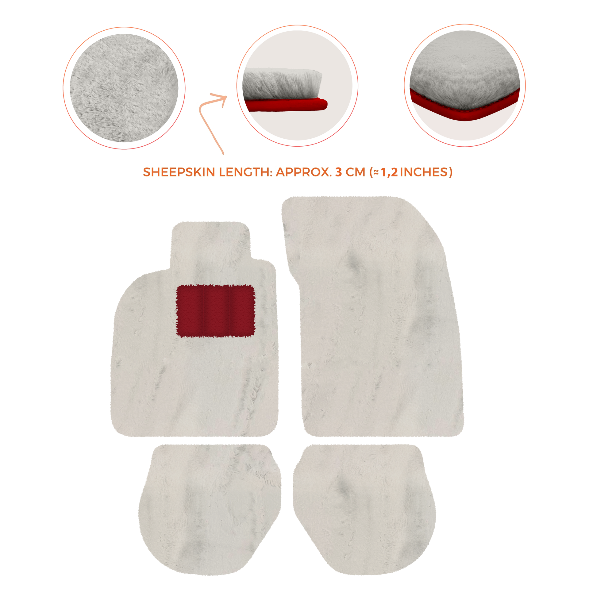 Tappetini auto in pelle personalizzabili con motivo a righe per Porsche 911 - 993 (1994-1998) - AutoWin