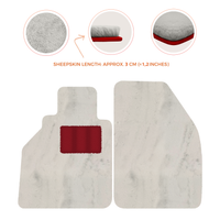Tappetini in pelle di pecora per Porsche 986 Boxster (1996-2004) - Lunghezza della pelle di pecora, Varie opzioni di colore