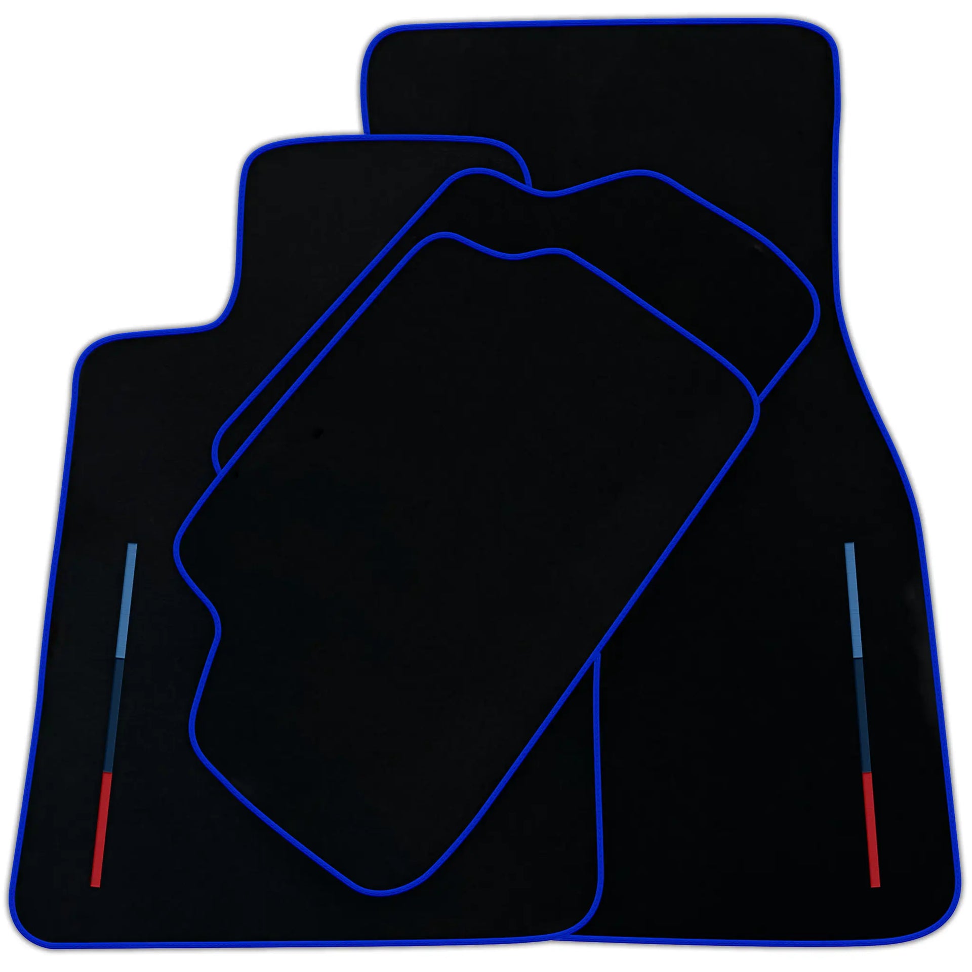 Black Floor Mats For BMW 2 Series F23 Convertible With 3 Color Stripes Tailored Set Perfect Fit | Various Trim Colors