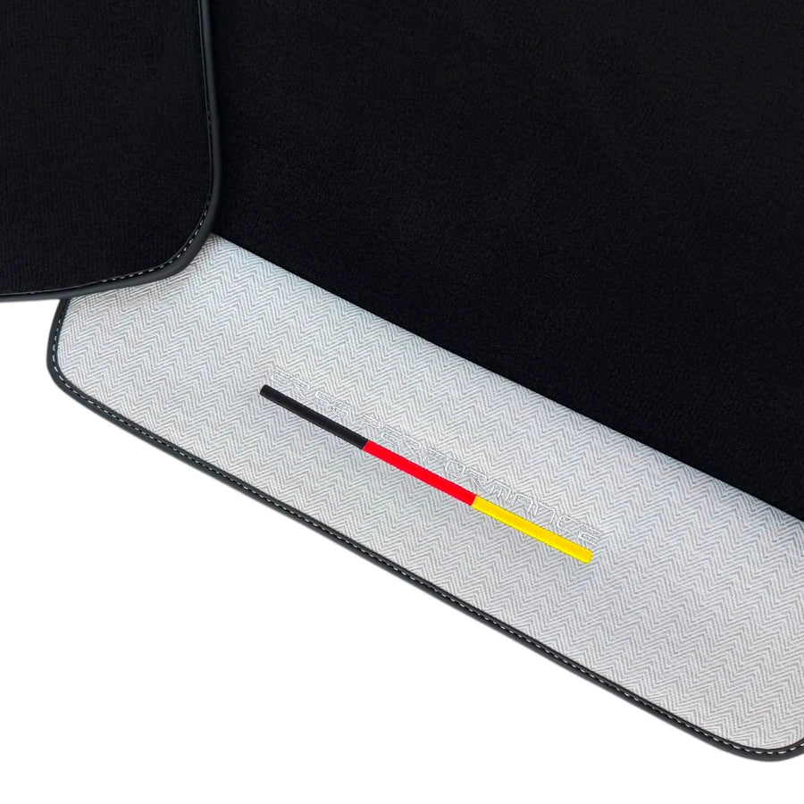 Black Floor Mats for BMW M5 G90 (2023-2026) Sedan with Gray Leather