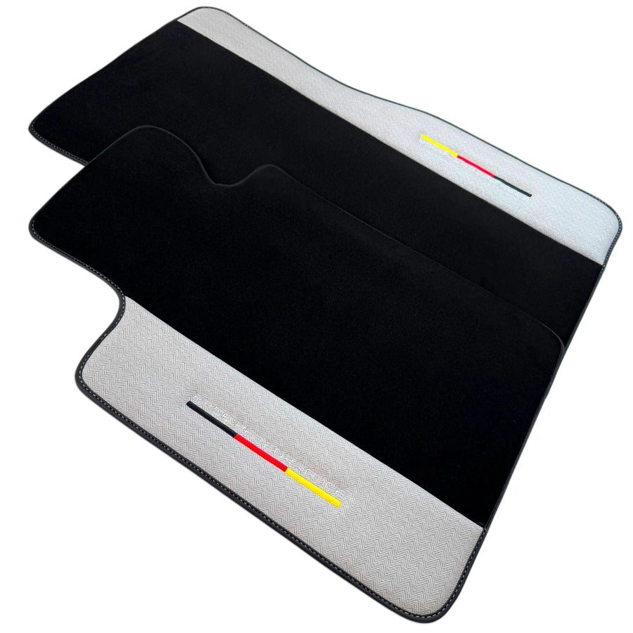 Black Floor Mats for BMW G61 (2023-2026) Touring with Gray Leather