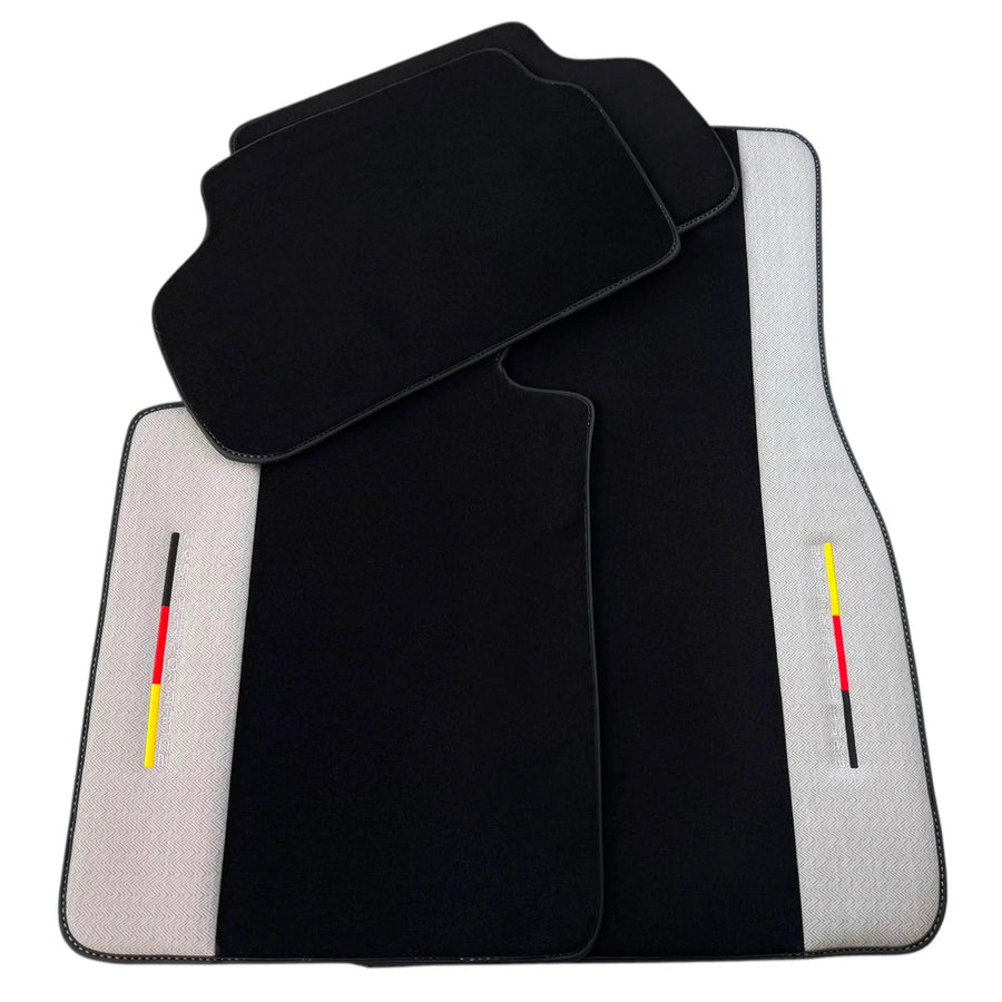 Black Floor Mats for BMW Gran Tourer F46 (2015-2022) 5 Seats with Gray Leather
