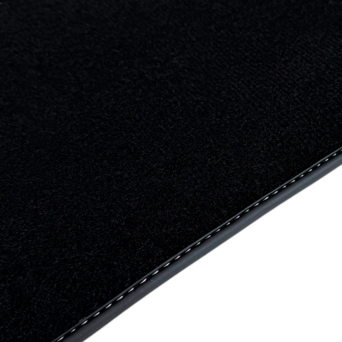 Black Floor Mats for BMW G60 (2023-2026) Sedan with Gray Leather Borders